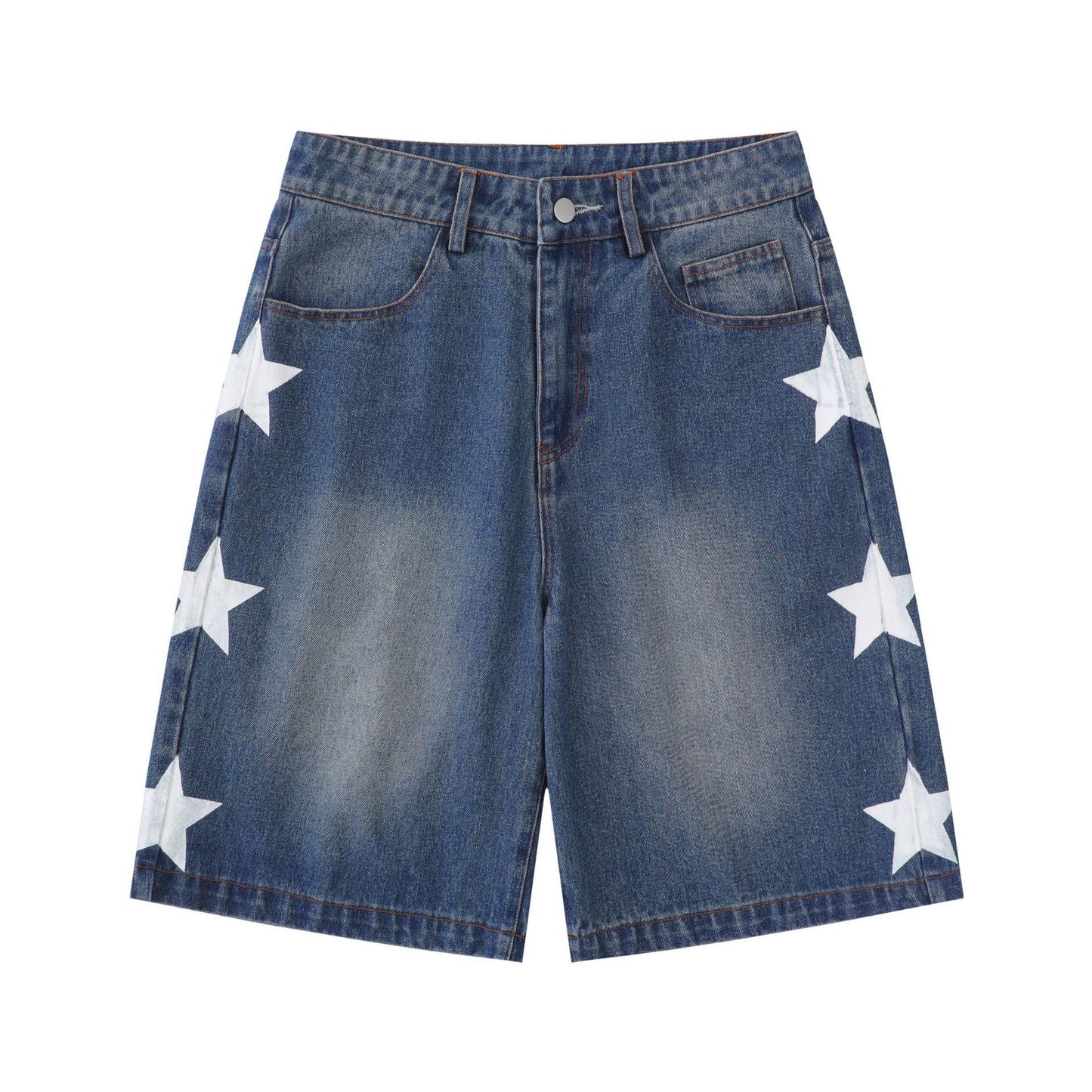 Mens Fashion Vintage Star Patch Jeans